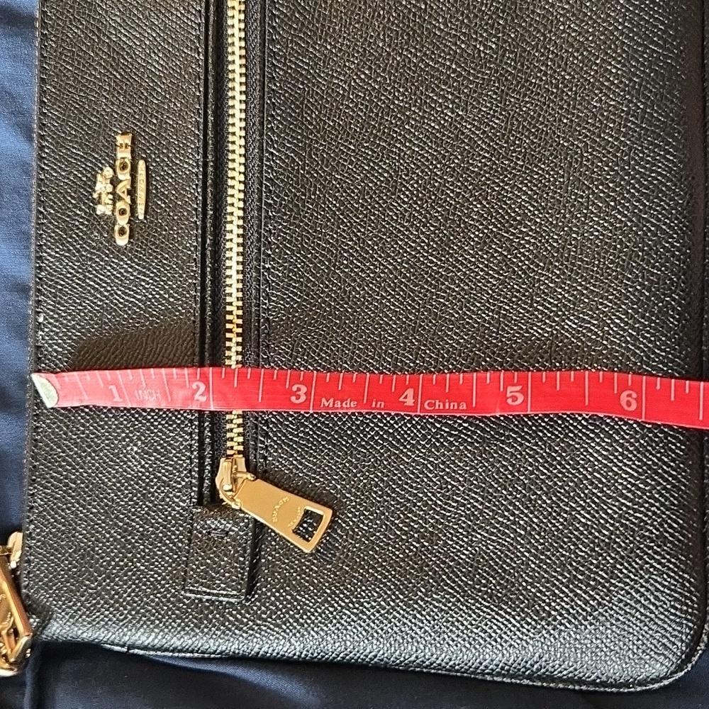 Coach Black Leather Clutch/Wristlet - Picture 3 of 4
